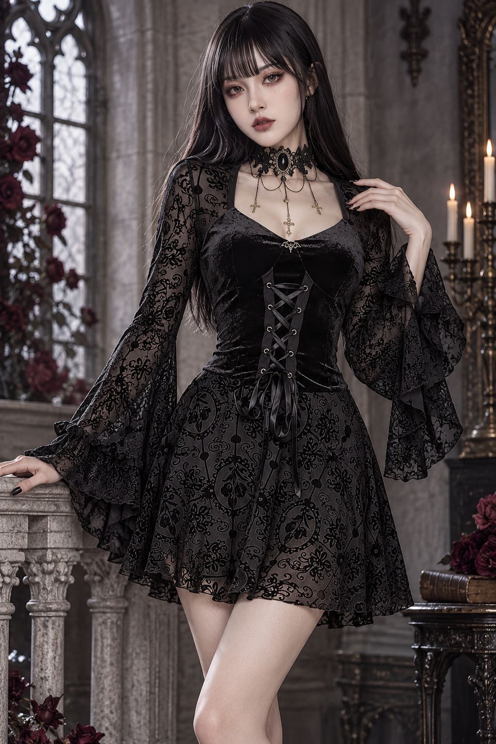 Robe De Cocktail Gothique - Morgana