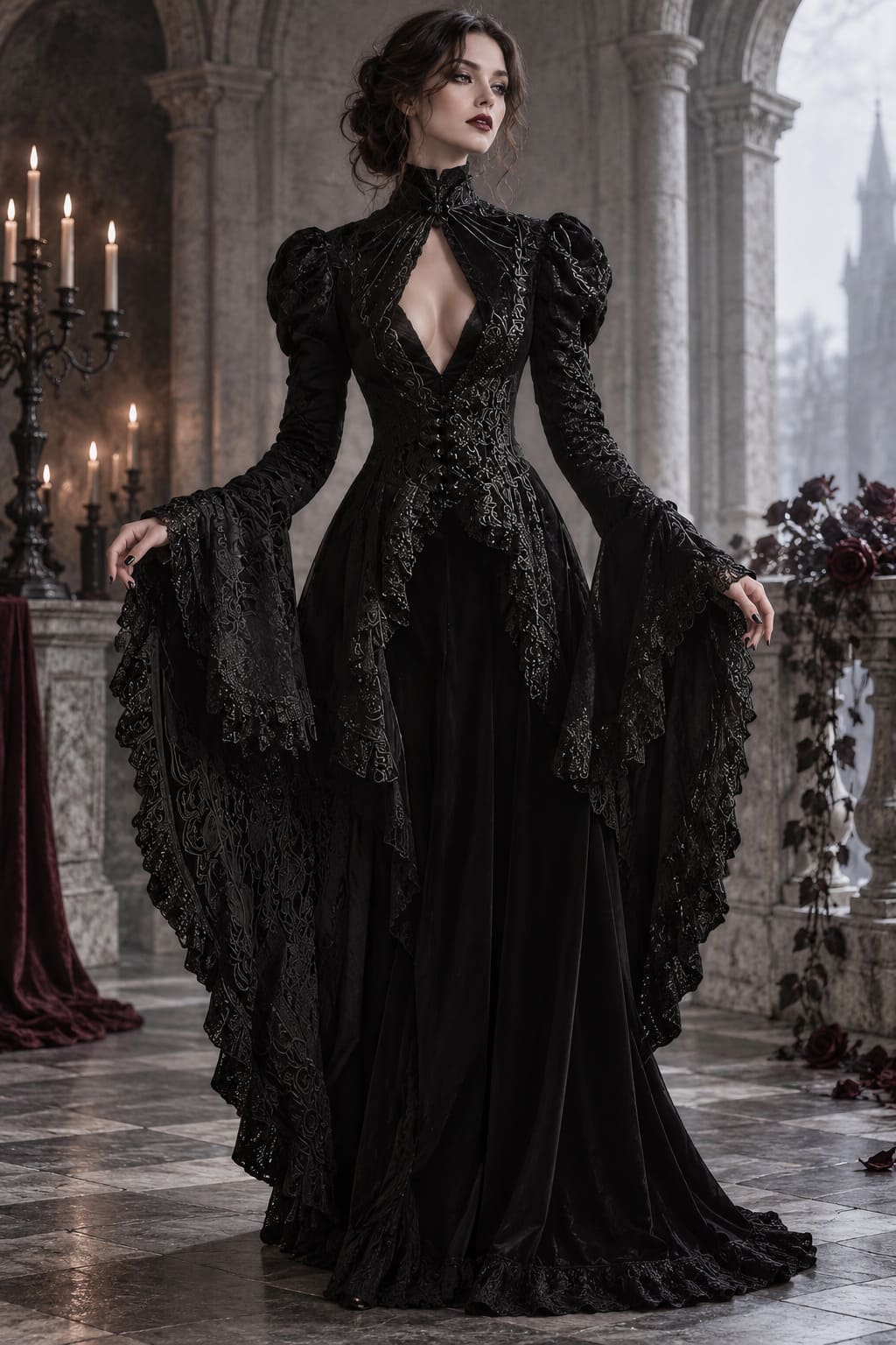 Robe De Mariée Noire Gothique – Arabella