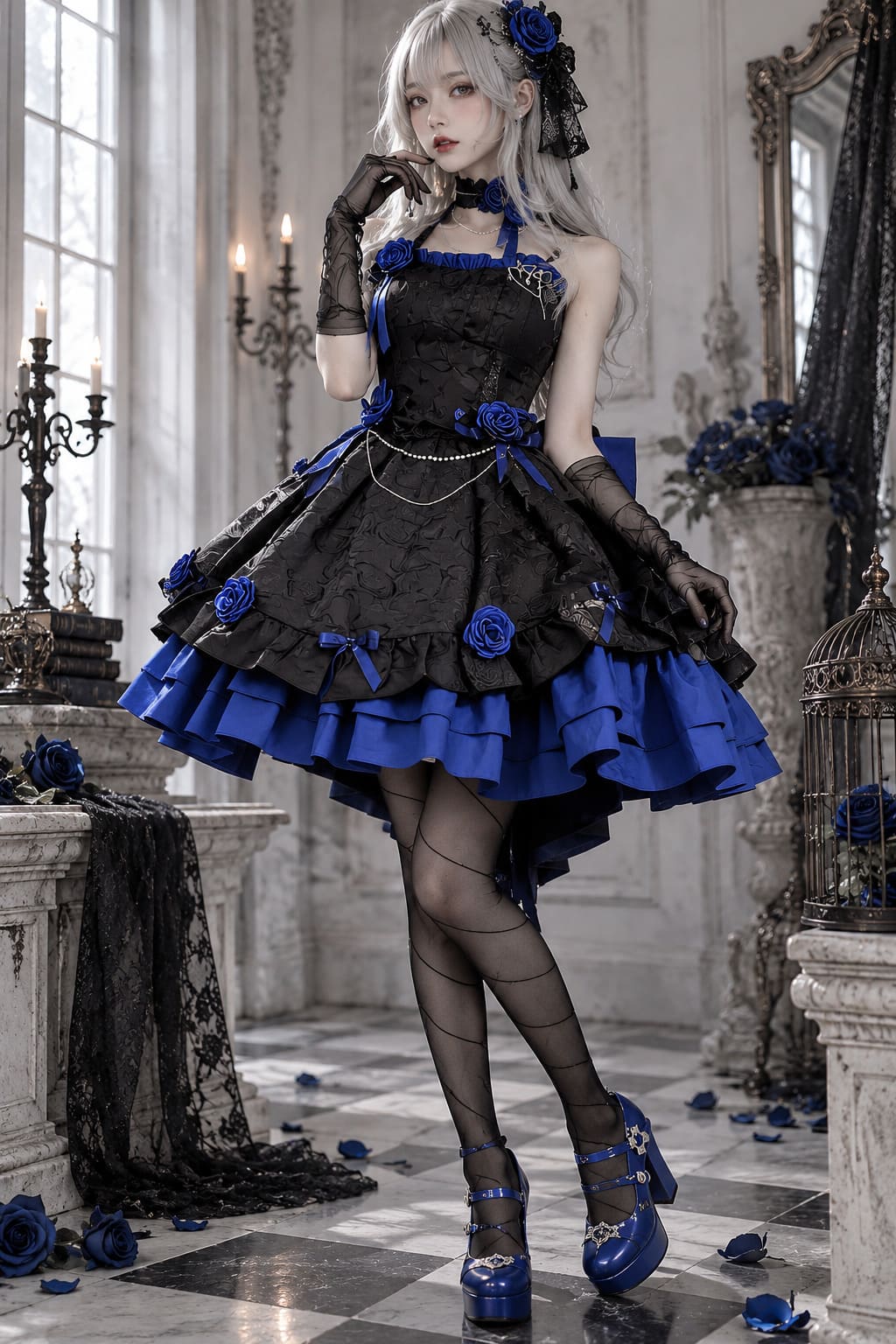 Robe Gothique Bleue – Cordelia