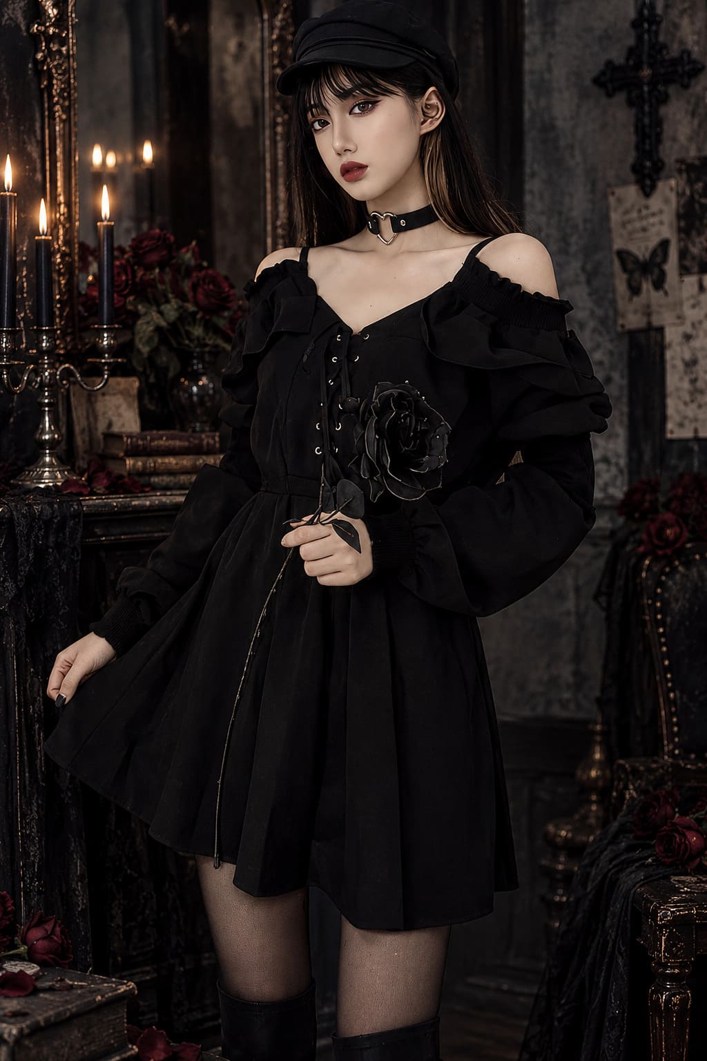 Robe Gothique Epaules Nues – Lilith