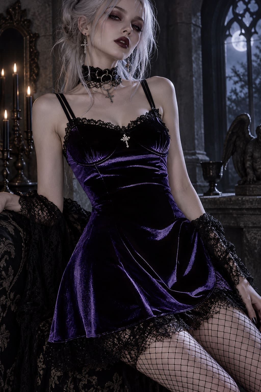 Robe Gothique Violette - Euphemia