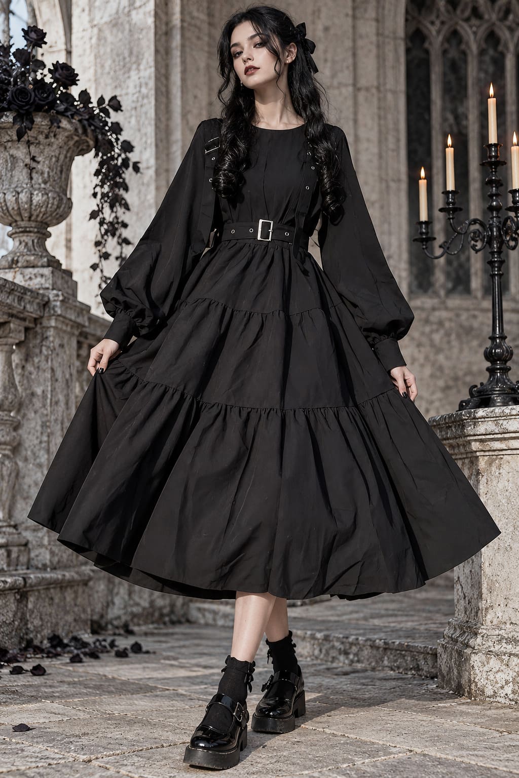 Robe Gothique Volantée – Hestia