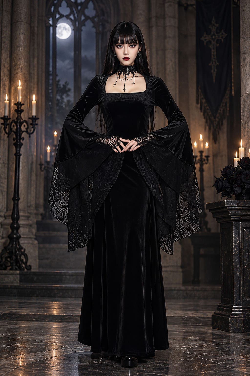 Robe Longue Gothique Romantique – Minerva