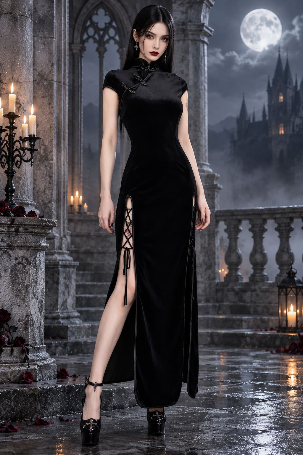 Robe Longue Noire Gothique – Quintessa