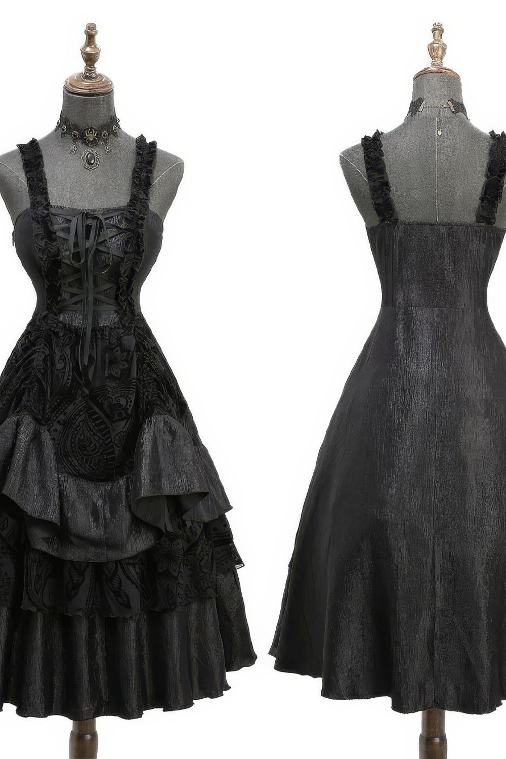 Robe Gothique Volantée Ligne en A – Image 4